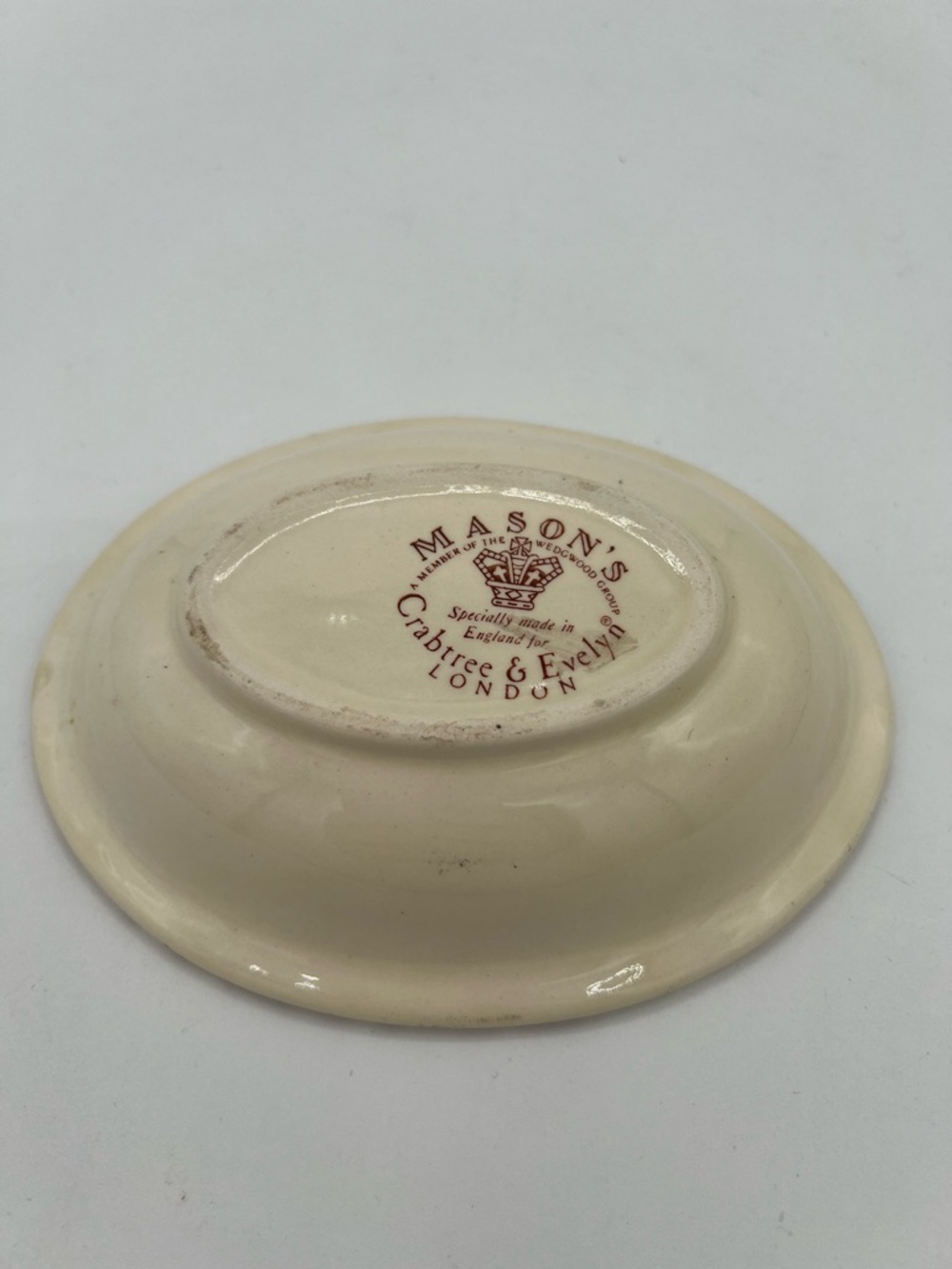 Vintage Masons Wedgewood Crabtree and Evelyn red/brown floral soap dish - Picture 3 of 5